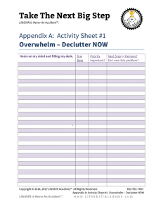 How To End OVERWHELM Activity Sheet