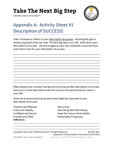 SUCCESS! Activity Sheets